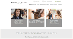 Desktop Screenshot of evolutionsalondenver.com